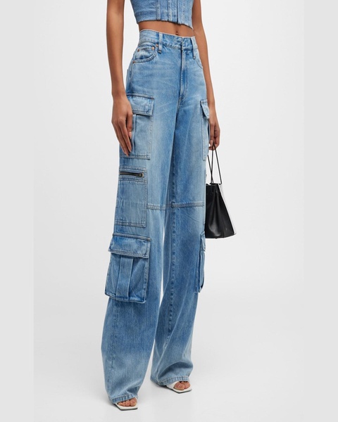 Cay Baggy Denim Cargo Pants