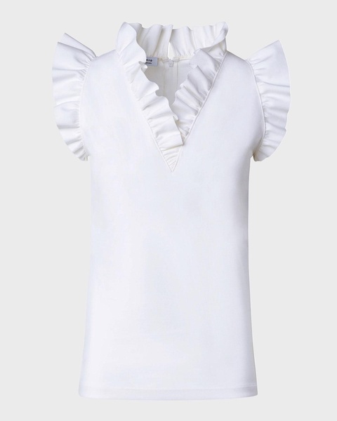 Signature Jersey Top with Ruffled Detail