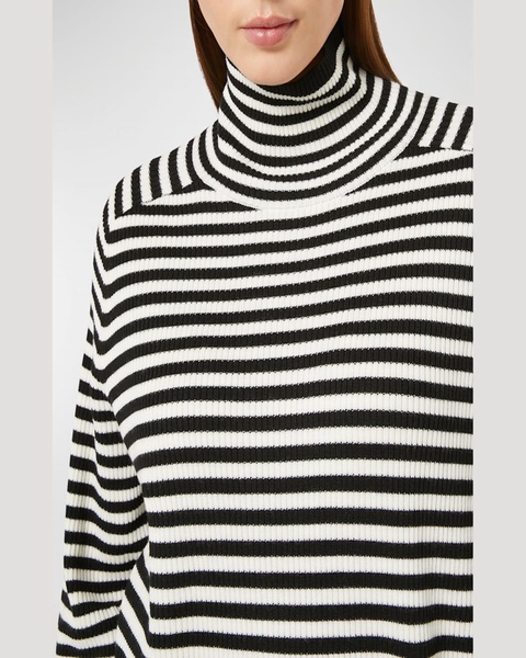 Plus Size Enigma Striped Turtleneck Sweater