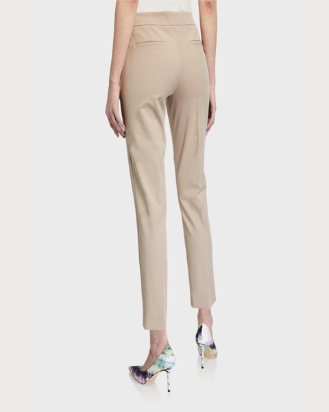 Frankie Straight-Leg Cotton-Stretch Cropped Pants