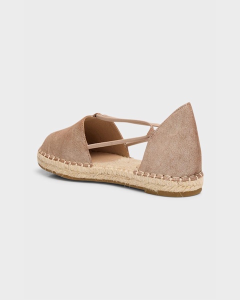 Lee Metallic Suede Ballerina Espadrilles