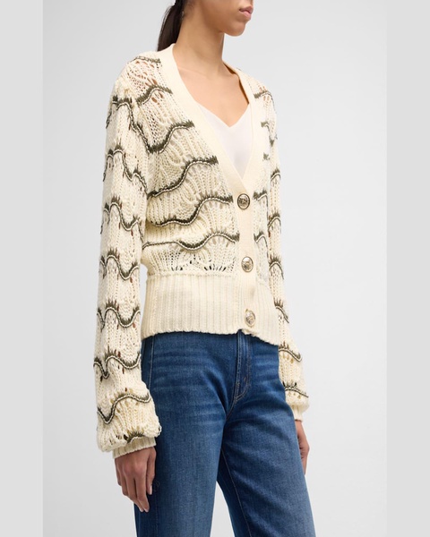 Daniella Wavy Striped Cardigan 