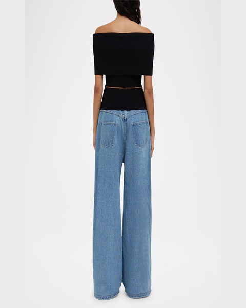 Oversized Wide-Leg Drop Jeans