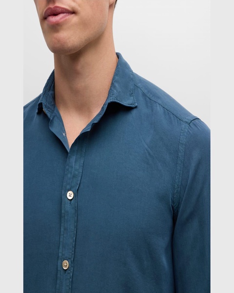 Men's Garment-Washed Lyocell Sport Shirt