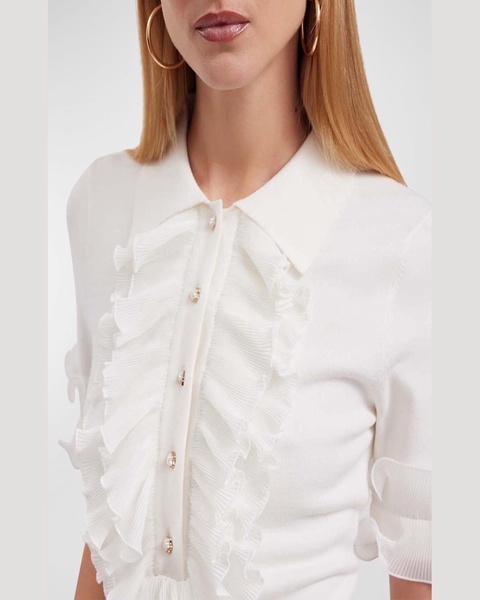 Maelys Ruffle-Trim Knit Shirt