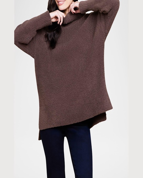 CozyChic High-Low Turtleneck Pullover