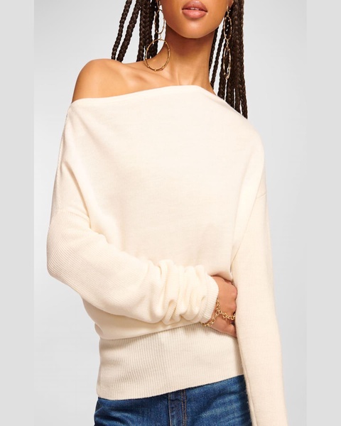 Chance One-Shoulder Wool Sweater