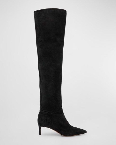 Carolina Slouchy Suede Over-The-Knee Boots