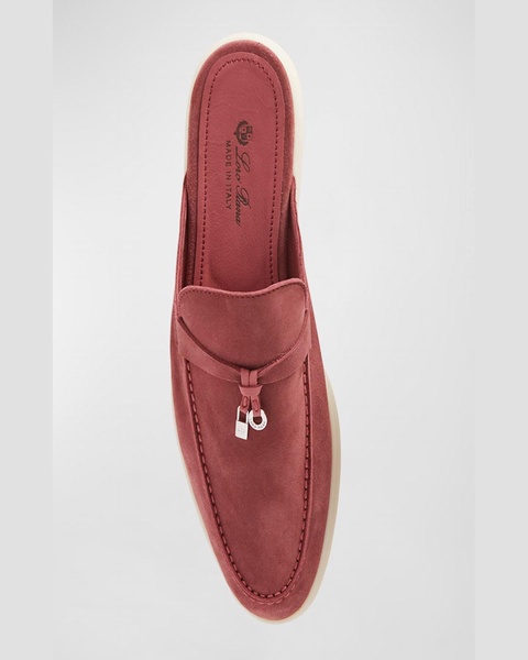 Babouche Charms Walk Suede Mule Loafers