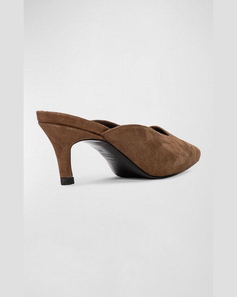 Logan Leather Kitten Mule Pumps