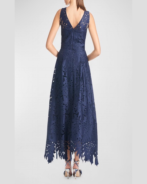 Miuccia Eyelet-Embroidered Maxi Dress