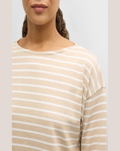 Macy Striped Cotton T-Shirt 