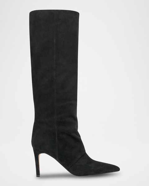 Suede Stiletto Knee Boots