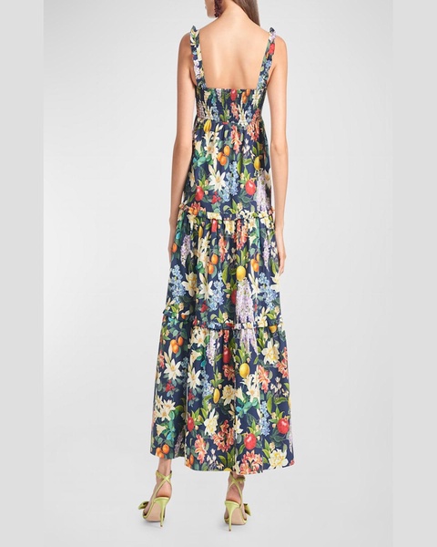 Giorno Tiered Floral-Print Maxi Dress