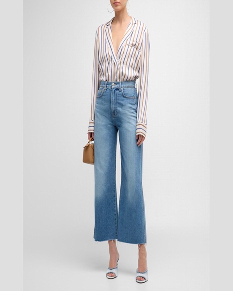 Taylor Cropped High Rise Wide-Leg Jeans