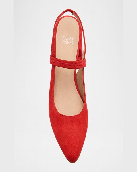 Zeny Suede Mary Jane Slingback Pumps