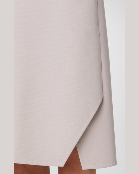 Cotton Short Skirt with Trapezoid Slit Detail