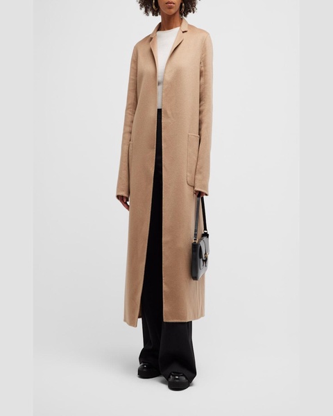 Zibelline Open-Front Cashmere Midi Coat