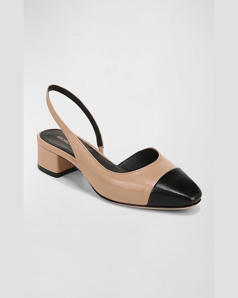 Cecile Leather Slingback Ballerina Flats