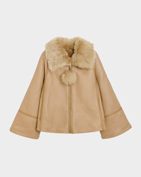 Odellies Reversible Leather and Shearling Coat