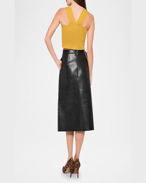 Tallulah Recycled Leather Wrap Skirt