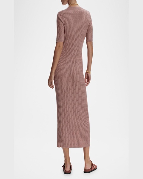 Fara Textured Knit Midi Dress