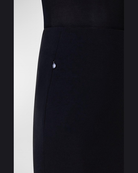 Short Stretch-Jersey Skirt, Black