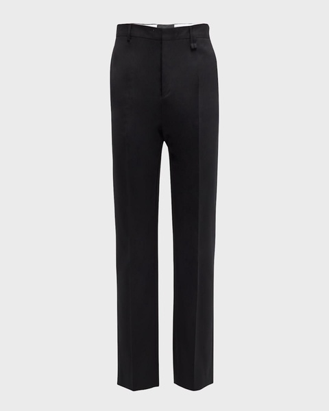 Men's Straight-Leg Wool Trousers