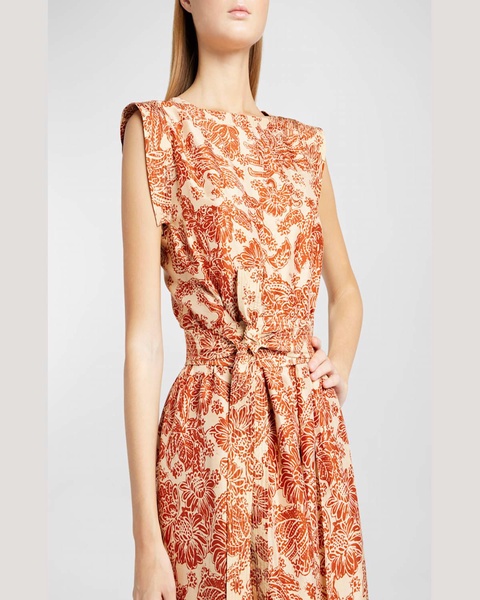 Shyanne Woodblock Printed Maxi Dress