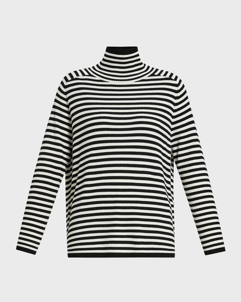 Plus Size Enigma Striped Turtleneck Sweater