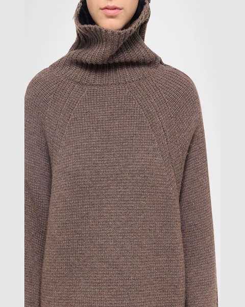 Zipped Wool-Cashmere Turtleneck Sweater