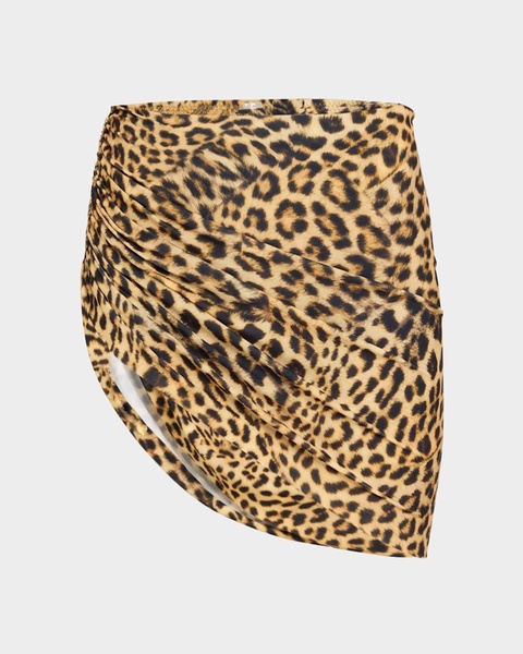 Diana Leopard Shirred Bikini Bottoms