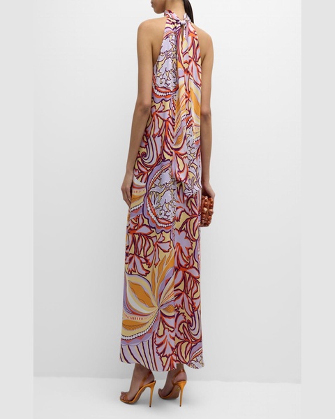 Ziggy Floral-Print Halter Maxi Dress