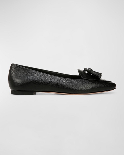 Cleo Leather Tassel Ballerina Loafers