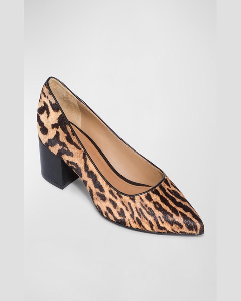 Millie Leopard Block-Heel Pumps