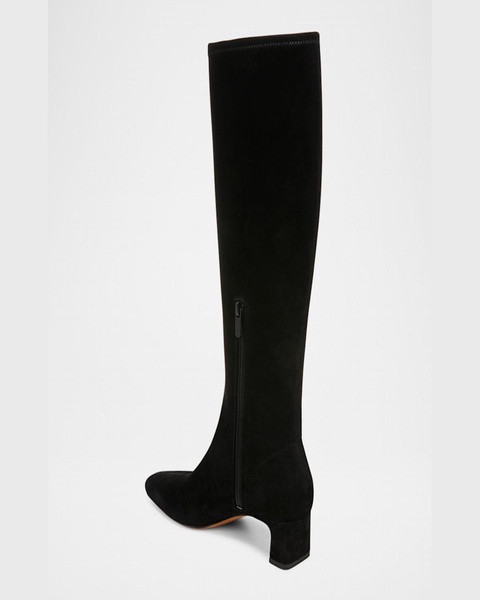 Saira Suede Kitten Knee Boots