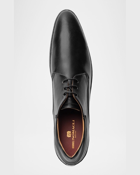 Men's Prato Leather Rubber-Sole Derby Shoes