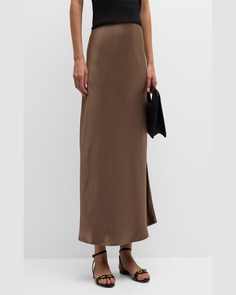 Boshan Straight Satin Maxi Skirt