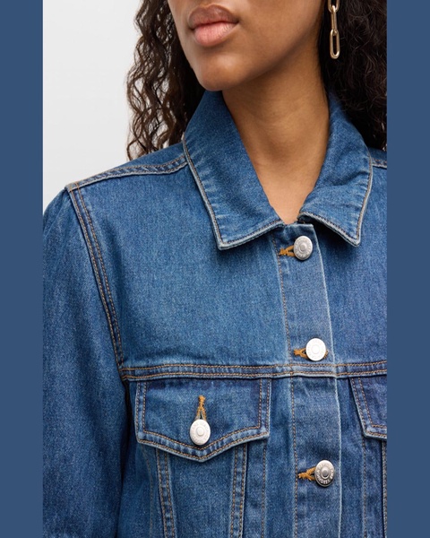 Raina Short-Sleeve Denim Jacket