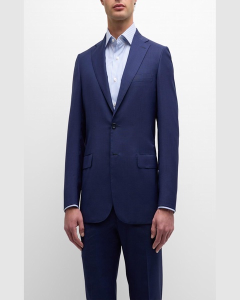 Men's Tonal Check Wool Suit