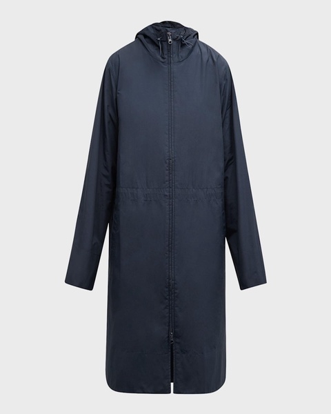 Lightweight Hooded Knee-Length Coat