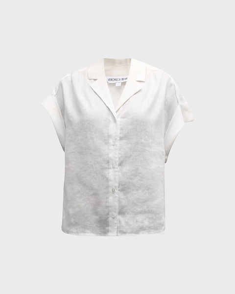 Kasa Short-Sleeve Linen Top