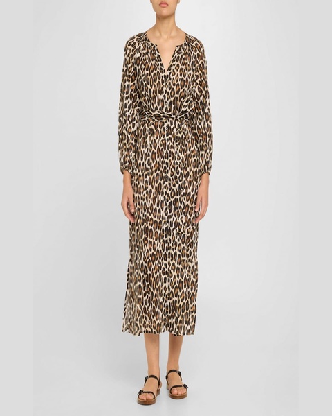 Leopard Maxi Dress Coverup