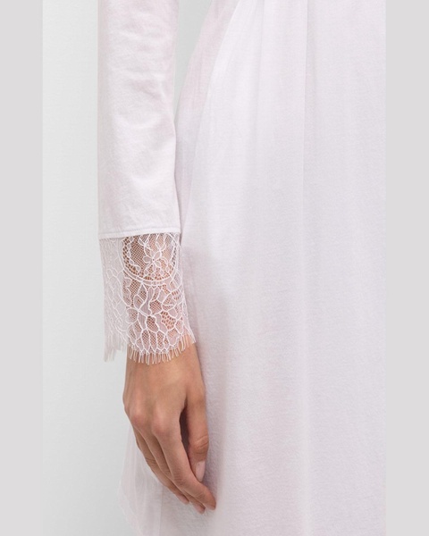 Melissa Lace-Trim Cotton Robe