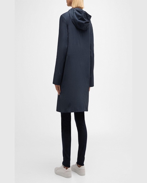 Lightweight Hooded Knee-Length Coat