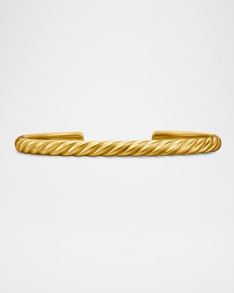 Men's Sculpted Cable Cuff Bracelet in 18K Gold, 5.5mm