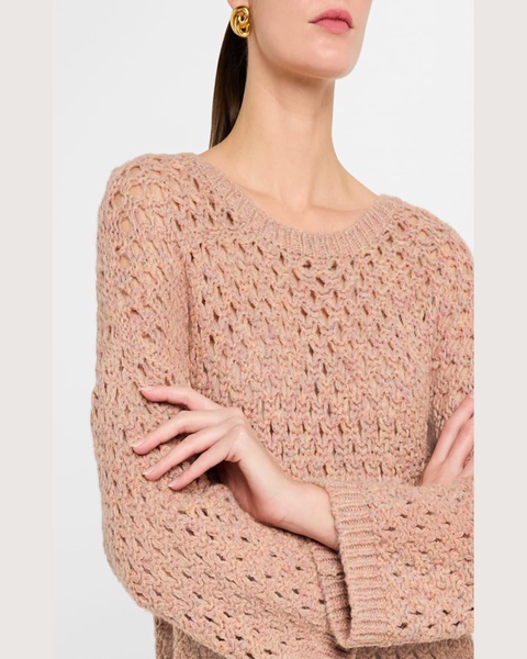 Open-Knit Alpaca Wool Sweater