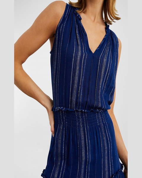 Loulou Metallic Striped Maxi Dress