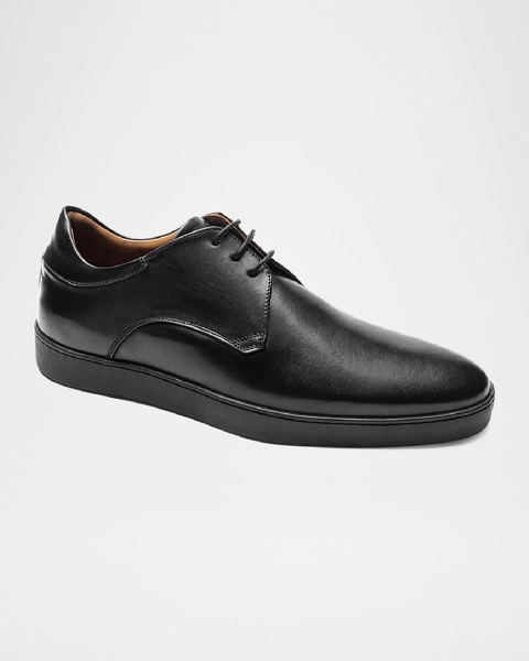 Men's Prato Leather Rubber-Sole Derby Shoes