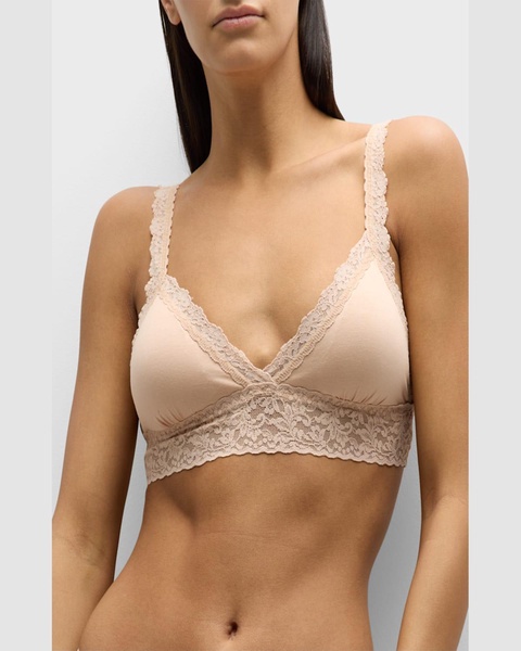 Organic Cotton Padded Lace-Trim Bralette